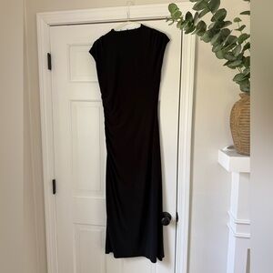 Chelsea28 Black Ruched Side Maxi Dress